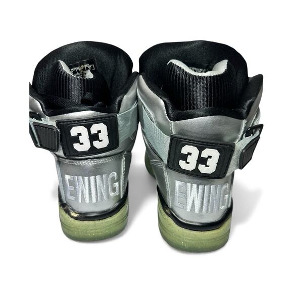 Patrick Ewing 33 Hi High Top Silver Basketball Shoes 1EW90148-057 Men’s size 8 - Picture 5 of 15